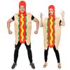 Disfraces Divertidos de Fiesta de Hot Dogs para Hombres y Mujeres Adultos Disfraces de Comida Burlona para Parejas para Escenario Mono de Hot Dog