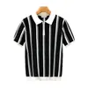 Camisa Polo de Punto Casual y Elegante para Hombre, Nuevo Estilo de Verano, Camiseta de Manga Corta a la Moda para Hombre con Bloques de Color y Cuello