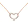 Colar Pingente de Coração Full Diamond Europeu e Americano de Amor Transfronteiriço