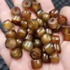 Contas soltas de ágata estilo antigo com furo grande, contas em formato de barril na cor champanhe, contas estilo vintage, contas espaçadoras, contas para acessórios de joias DIY