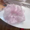 Corea del Sur Dongdaemun Super Grande Organza Cristal Burbuja Intestino Grueso Anillo para el Cabello Cuerda para el Cabello Moda Elegante Cuerda para Atar de Mujer Accesorios para el Cabello