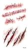 Tatuaje Temporal de Cicatriz Halloween Pegatina Cicatriz Falsa Herida Sangrienta Maquillaje de Terror Fiesta de Maquillaje Pegatina Facial Mancha Nuevo