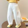 Pantalones Curvos para Niñas Primavera y Otoño 2026 Nuevo Estilo Coreano Modernos y Elegantes Pantalones de Primavera Súper Lindos para Niñas Pequeñas