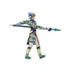 Fantoche de Sombra de Madeira Feito à Mão Três Reinos Zhao Yun Dinâmico Brinquedo de Barraca de Rua Infantil Fantoche Artesanato Figura