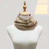 2023 En Stock Otoño e Invierno Unisex Pareja Versátil Tejido Lana Forro Polar Rayas Horizontales Estilo Coreano y Japonés A prueba de viento y Cálido Calentador de Cuello