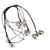Blogger con Collar de Plata ~ ins Cadena de Suéter Cadena de Suéter Accesorios de Cadena de Amor con Lazo Estilo Coreano Frío