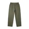 Calças casuais de sarja com retalhos espinha de peixe estilo Old Money para homens, primavera e outono, perna reta simples estilo workwear, calças compridas versáteis de perna larga