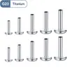 Barra recta de titanio aleación G23 con rosca interna para anillos de labio, anillos de lengua y pendientes; barras de repuesto para perforaciones; Accesorios para joyería DIY; venta al por mayor en stock