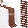 Amazon Transfronterizo Bali Chifón Arrugado Camino de Mesa Estilo Bohemio Twist Arrugado Gasa Boda Fiesta Mantel Venta al por Mayor