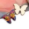 60 Borboletas Coloridas Mistas de Liga Cruzada Criativas DIY Pulseira Colar Chaveiro Acessórios de Joias Pingentes