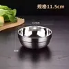 Tigelas de aço inoxidável atacado camada dupla isolada cantina escolar doméstico 304 tigela de arroz tigela de sopa tigela de platina espessa tigela brilhante