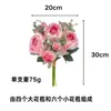 Ramo de Rosas de Loto Simuladas Flores Falsas para Boda Fotografía Decoración del Hogar Accesorios para Ramo de Novia