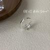 Anillo Pequeño de Flor de Plata de Ley S925 Coreano Estilo Coreano Versátil Diseño Elegante Dulce y Lindo Anillo de Diseño Abierto