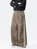 Ropa para Hombre ACU Estampado de Leopardo Pantalones de Chándal de Felpa 420g, 26 Otoño/Invierno Nuevo de Moda Estilo Americano Deportivos de Pierna Ancha Pantalones Largos para Hombre