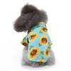 Camiseta Transfronteiriça DIY Havaiana para Cão de Estimação Primavera e Verão Casual Estilo Hong Kong Crisântemo Coqueiro Camiseta de Manga Curta para Animal de Estimação