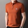 Playera de Manga Corta para Hombre Hengyuanxiang 5A Antibacterial Polo para Hombre 2025 Verano Nueva Playera con Solapa Playera de Algodón Seda de Hielo
