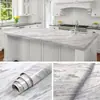 Adesivos de parede de mármore cozinha banheiro à prova d'água à prova de óleo renovado papel de parede autoadesivo armário mesa de trabalho armário de mesa papel de parede autoadesivo