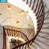 Escalera de mármol natural antideslizante para casa, hotel, KTV, escalón giratorio