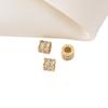 Gao Bao Oro de 14K Set de Color Zircón Rueda Perla de Agujero Grande Pulsera Hecha a Mano DIY Plata Perla de Transferencia Colgante de Collar