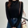 Camisa Base de Gola Alta para Mulheres, Roupa Quente de Inverno Escovada, Camada Interna Espessa Unisex com Gola Alta, Blusa de Manga Longa Plus Size