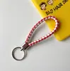 Chaveiro de corda de couro trançado com detalhes chaveiro de casal chaveiro de carro pequeno presente chaveiro colorido atacado