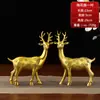 Enfeites de veado em cobre, estatuetas de veado, veados de cobre, amendoins, repolho, móvel de TV, artesanato para hall de entrada, sala de estar de casa, decorações para empresa