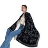 Bufanda con estampado bonito, cálida y de invierno, de cachemira con diseño de gato, para mujer, de doble uso.