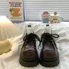Sapatos de Couro Estilo Britânico com Salto Plataforma para Aumentar a Altura para Mulheres, Novos Mocassins Populares Outono e Inverno 2025, Sapatos Mary Jane Pretos