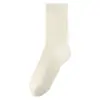Calcetines grises para mujer, calcetines de moda hasta la pantorrilla para otoño e invierno, calcetines de algodón de color liso, estilo ballet japonés, adecuados para combinar con zapatillas de entrenamiento alemanas, puño holgado