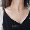 Collar Brillante de Diseño Nicho Plata de Ley S925 Simple Elegante Choker para Mujer Cadena para el Cuello Clavícula