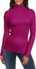 Camiseta Base de Punto de Cuello Alto para Mujer de Comercio Exterior Europeo y Americano, Suéter Pulóver Cálido, Sexy, Ajustado, a la Moda
