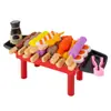 Casa de Brinquedo Vermelha Online para Meninas, Casa de Brincar Infantil, Simulação de Fast Food, Churrasco, Cozinha, 3 anos, 4 anos, 5 anos, 6 anos, 7 anos