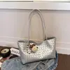 2026 Nuevo Bolso de Mano Tejido Retro de Gran Capacidad Bolso de Hombro Bolso Tote de Moda de Gama Alta
