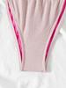 Nuevo Traje de Baño Transfronterizo Femenino Sexy Tirantes Color Sólido Bikini de Tres Puntos Dividido Traje de Baño de Comercio Exterior Europeo y Americano para Mujeres