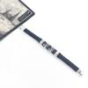 Pulseira de Couro Trançado Caveira Rosa Punk para Homem Pulseira Vintage Liga Metálica Joia de Mão Personalizada Acessórios da Moda