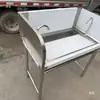 Mesa de Operación para Desviscerar Pescado de Acero Inoxidable Espesor 304 Mesa de Corte y Preparación de Frutas Mesa de Sacrificio de Carne Ensamblaje de Fregadero