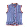 AliExpress Transfronteiriço Nova Primavera Listrada Elegante Versátil Slim Fit Camisa Decorativa em Camadas 7034543400