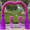 Arco de flores de seda para boda soporte para flores arreglo de boda puerta de flores inauguración de tienda arco de flores para celebración corona de actividad de celebración puerta de la felicidad