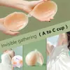 Almohadillas de silicona para senos para levantar y dar soporte, antideslizantes, anti-exposición, versión engrosada, los pechos pequeños se ven más grandes, lencería de sujetador invisible