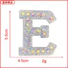En stock color blanco parche con letras de pedrería pegatinas de tela accesorios para ropa fabricantes de accesorios suministro directo