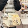 Nueva Bolsa Mensajera Estilo Universitario para Mujer, Gran Capacidad, Versátil, Simple, Bolsa Transparente para Dolor, Bolsa de Hombro Cruzada para Clase de Estudiante