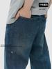 Pantalones Vaqueros Rotos Lavados Estilo Americano High Street para Hombre Marca Trendy APO con Toque Avanzado Plappy Guapos Sueltos Rectos Largos