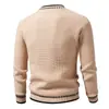 Suéter Masculino de Comércio Exterior 2026, Marca da Moda Tendência Gola Redonda Jacquard Personalizado Malha Casual para Homens