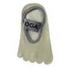Calcetines de yoga de cinco dedos para dropshipping, profesionales para Pilates, con talón abierto, antideslizantes, de algodón para verano, con silicona antideslizante, de cinco dedos