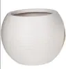 Maceta de Porcelana Imitación Estilo Chino con Diseño Esférico de Rayas Horizontales Simples, Maceta de Estilo Minimalista, Maceta de Plástico para Plantas en Maceta de Balcón, Maceta de Regalo
