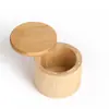 Caja de Especias de Bambú Transfronteriza Organizador Giratorio de Madera para Condimentos Almacenamiento de Sal de Cocina Frasco para Condimentos