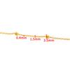 Acero Inoxidable Cadena de Bolas Dorada Abrazadera Cadena de Tubo Cadena de Joyería Accesorios DIY Collar Pulsera Cadena de Perlas Accesorios de Moda