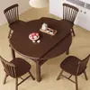 Mesa de Jantar de Madeira Maciça, Mesa de Jantar Retrátil Simples, Mesa de Jantar Dobrável para Pequenas Residências, Mesa de Jantar Quadrada e Redonda de Duplo Propósito, Conjunto de Mesa e Cadeiras de Jantar, Mesa Redonda