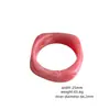 Pulsera Cuadrada Grande de Resina Transfronteriza para Mujer, Pulsera Acrílica Vintage de Borde Ancho Dopamina