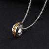 Anillo giratorio de cadena de acero de titanio para hombre, joya giratoria descompresiva para mujer, collar de acero de titanio para abrir cerveza, cadena para suéter de celebridad de Internet